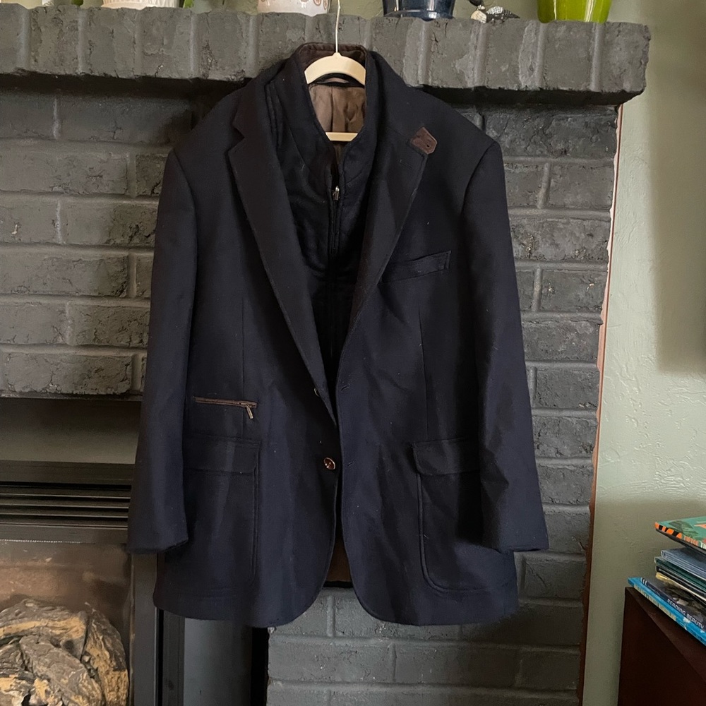 IBIZA suit sport coat wool men’s 42R navy blue